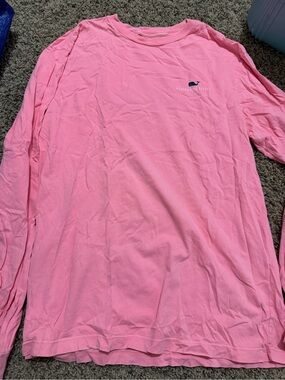 Vineyard Vines Pink Long Sleeve Logo Shirt